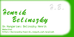 henrik belinszky business card